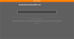 Desktop Screenshot of londontheatreboxoffice.net